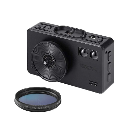 Видеорегистратор с сигнатурным радар-детектором iBOX iCON LaserVision WiFi Signature Dual + Внутрисалонная камера iBOX RearCam FHD2